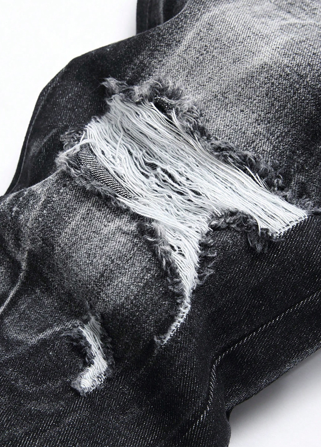 Темно-серые летние слим джинсы SHEIN