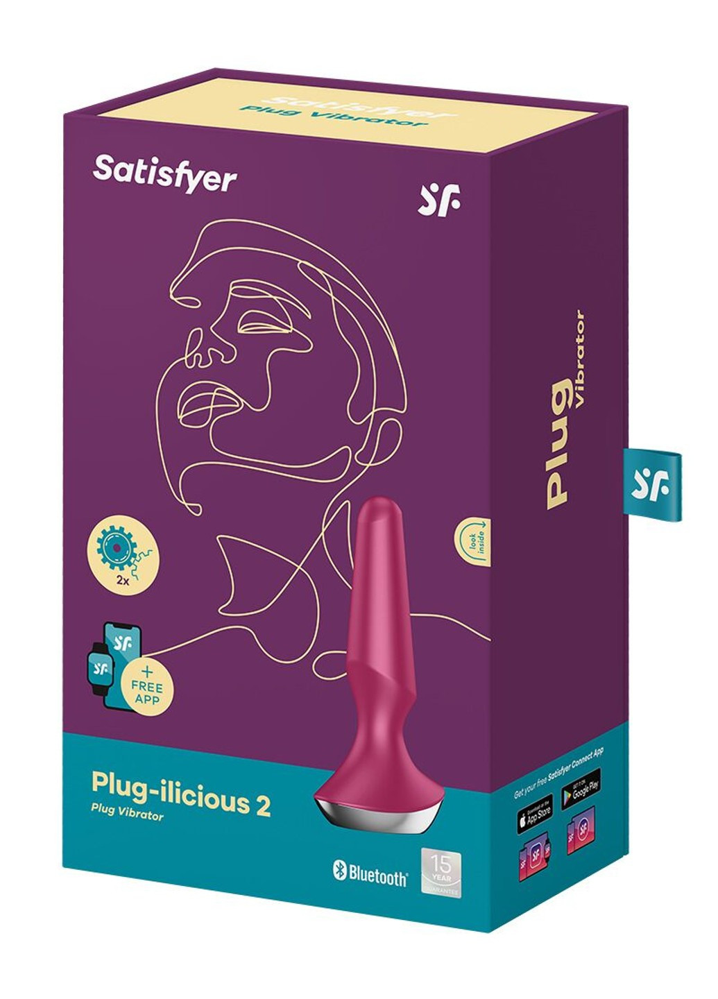 Анальная вибропробка Plug-ilicious 2 Berry Satisfyer (254973592)