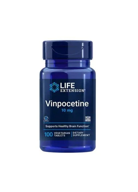 Вінпоцетин Vinpocetine 10 mg 100 Vegetarian Tablets Life Extension (254918357)