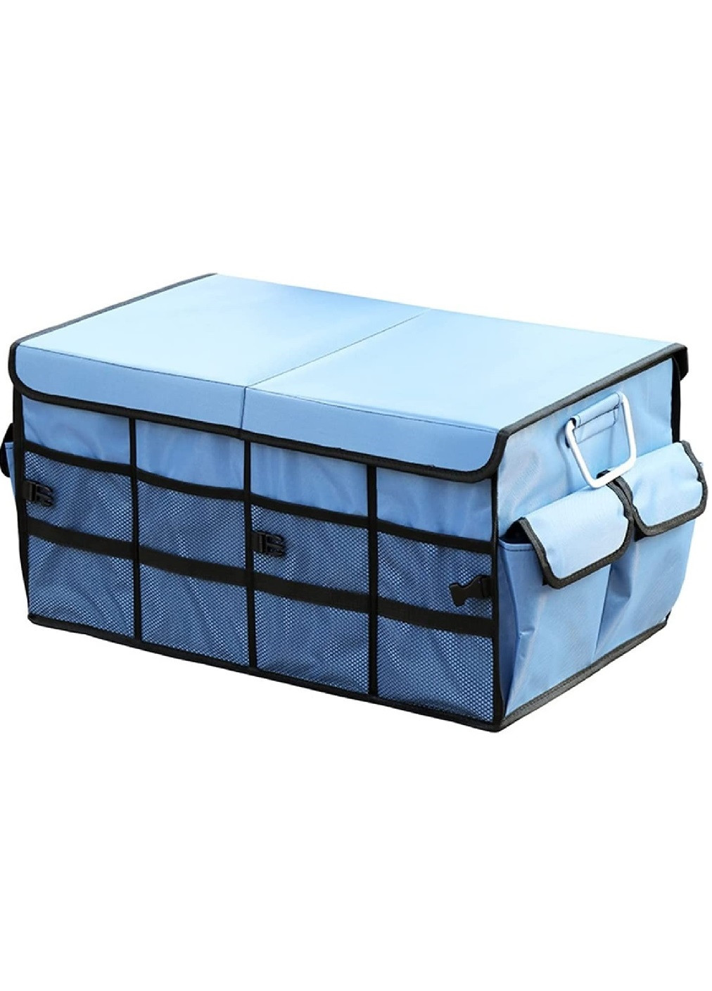 Органайзер складной в багажник в автомобиль для продуктов инструментов со съёмной крышкой 60х35х30 см (473277-Prob) Голубой Unbranded (254272631)