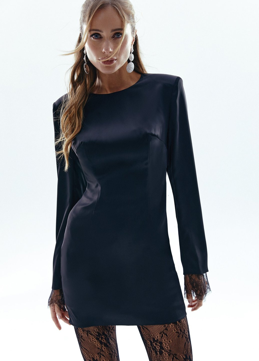 Чорна кежуал, вечірня сукня а-силует Gepur однотонна