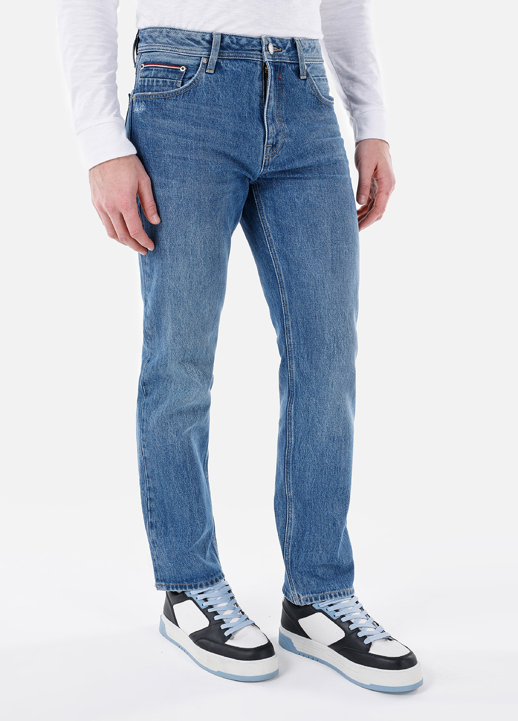 Синие демисезонные регюлар фит джинсы Colin's
