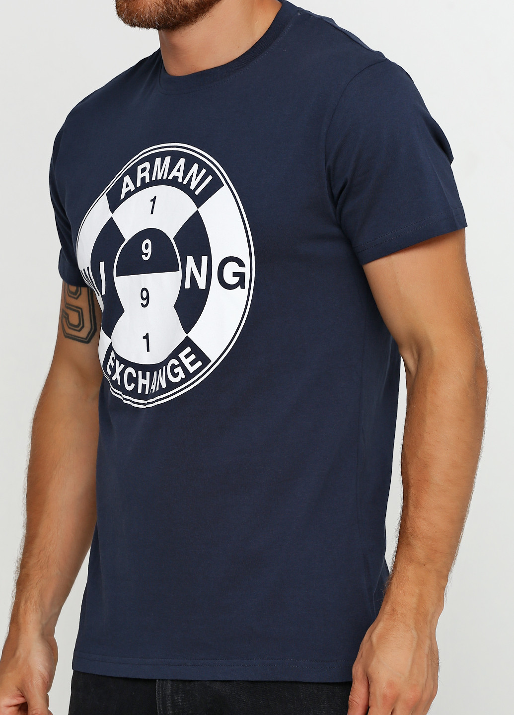 Темно-синя футболка Armani Exchange