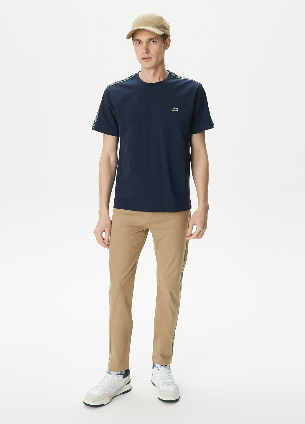 Темно-синяя футболка Lacoste