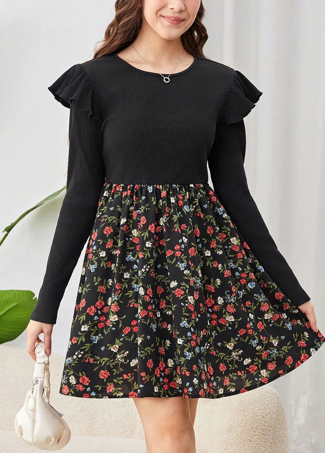 Чёрное платье SHEIN (347077614)