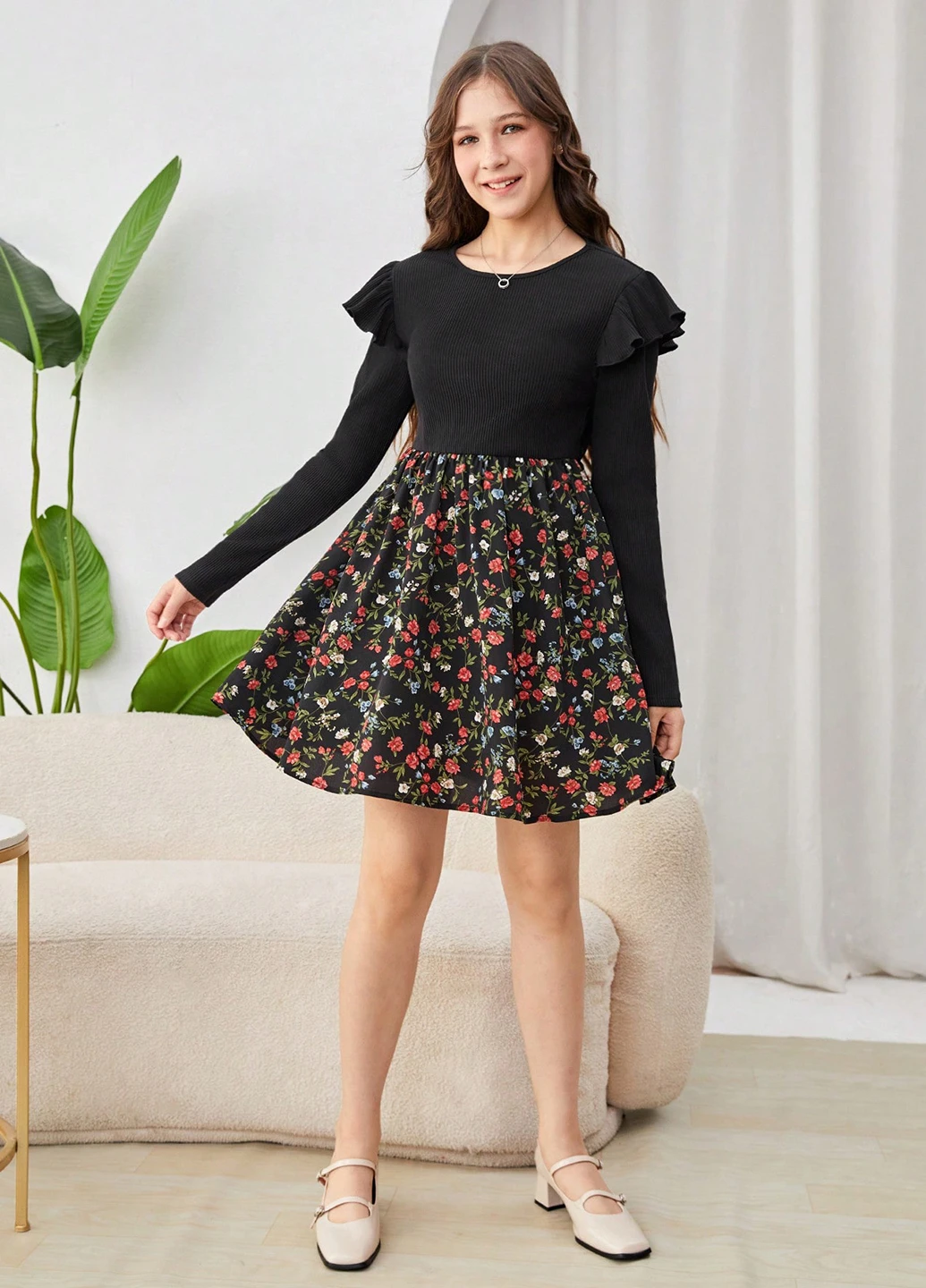 Чёрное платье SHEIN (347077614)
