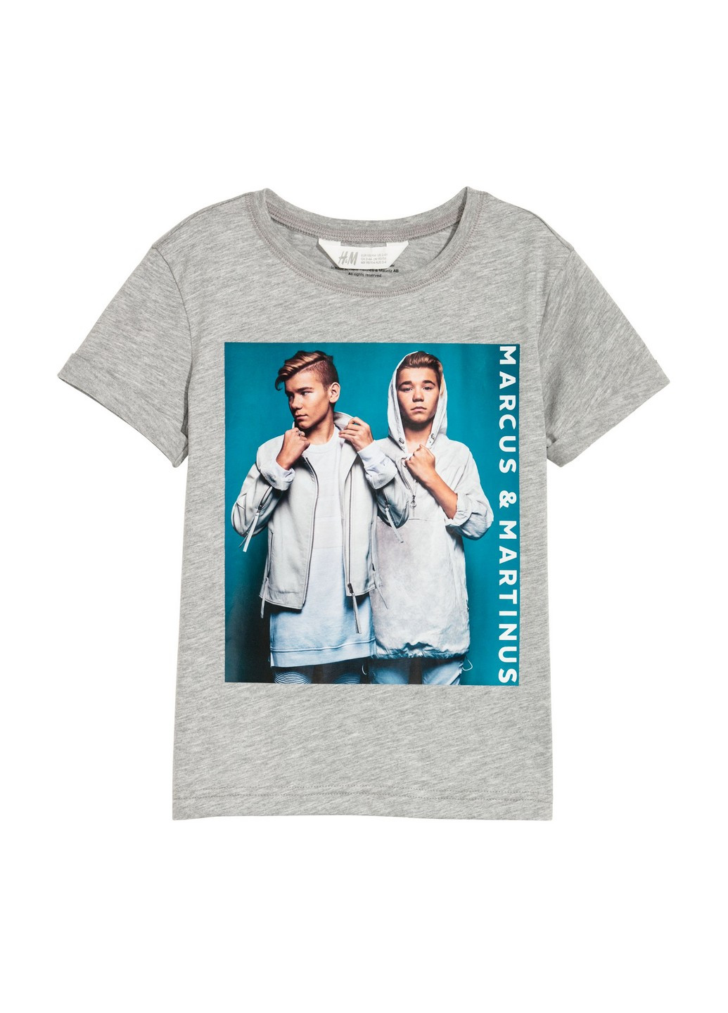 Серая летняя футболка H&M