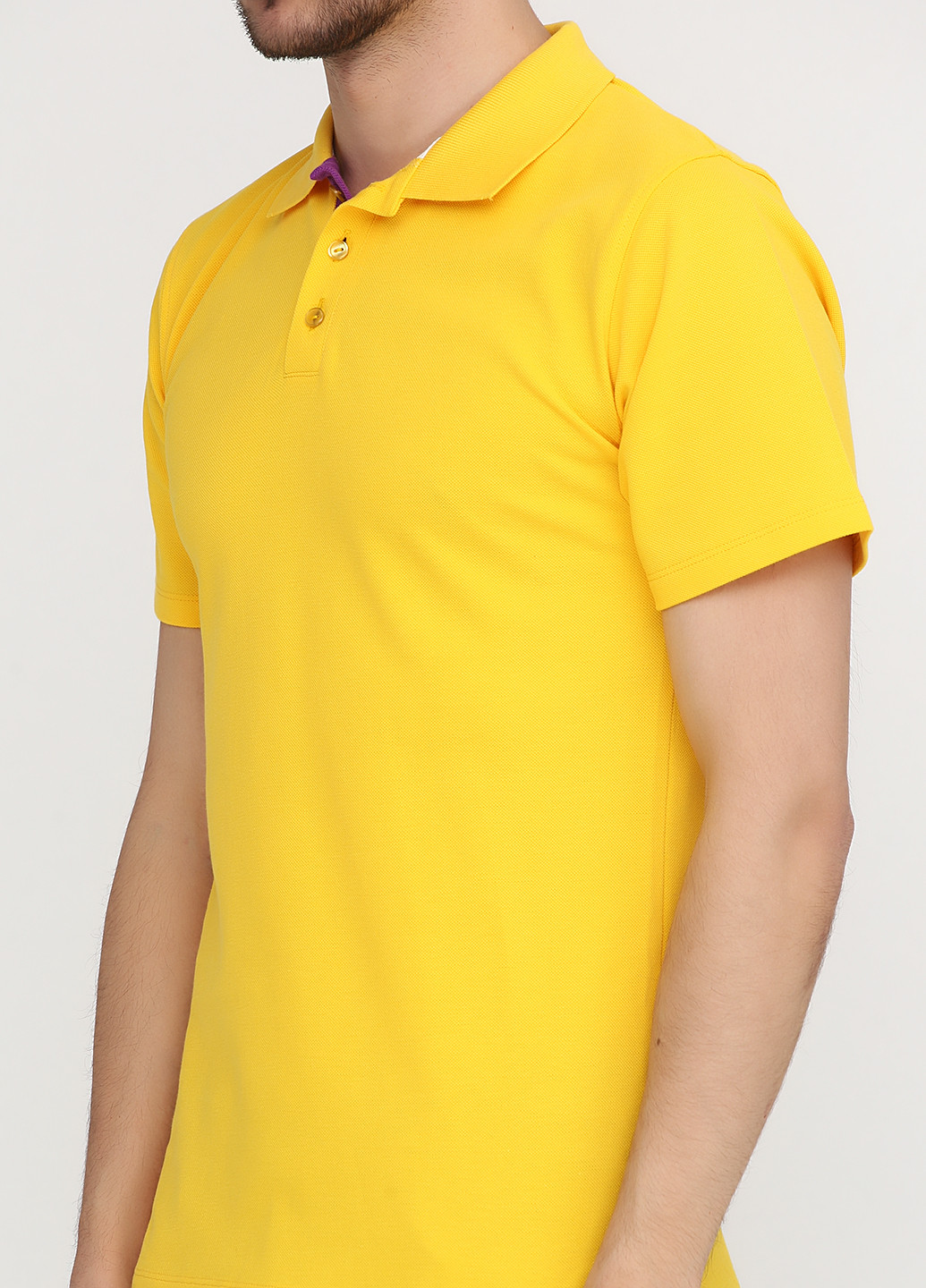 Желтая футболка-поло для мужчин Sylvester однотонная