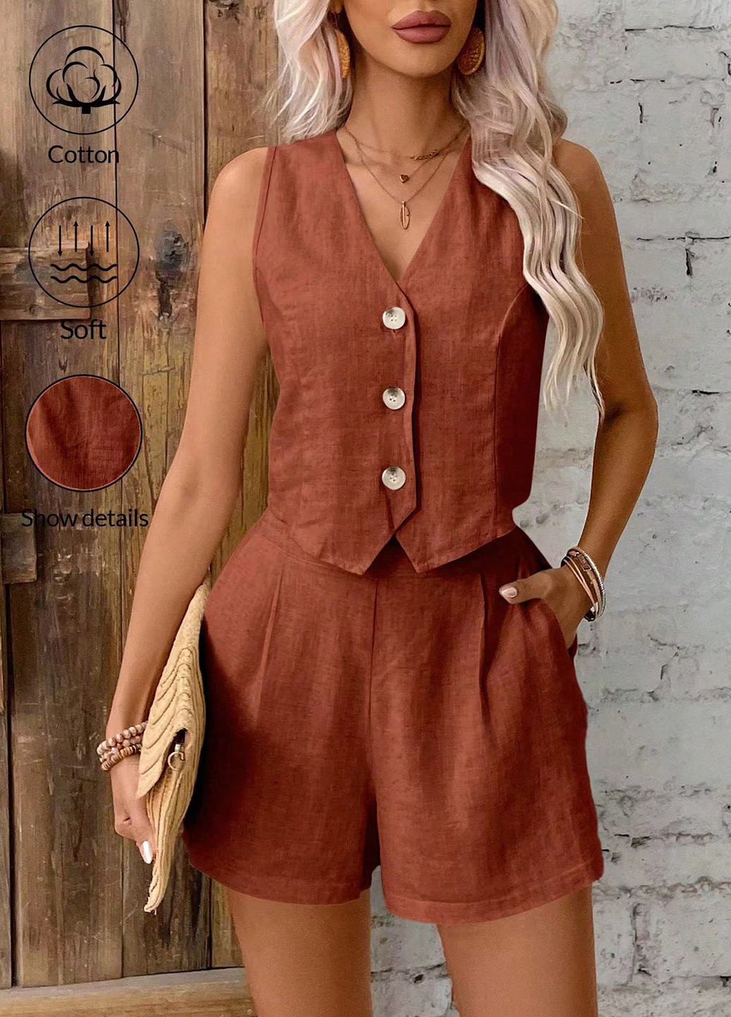 Костюм (жилет, шорты) SHEIN (357869174)