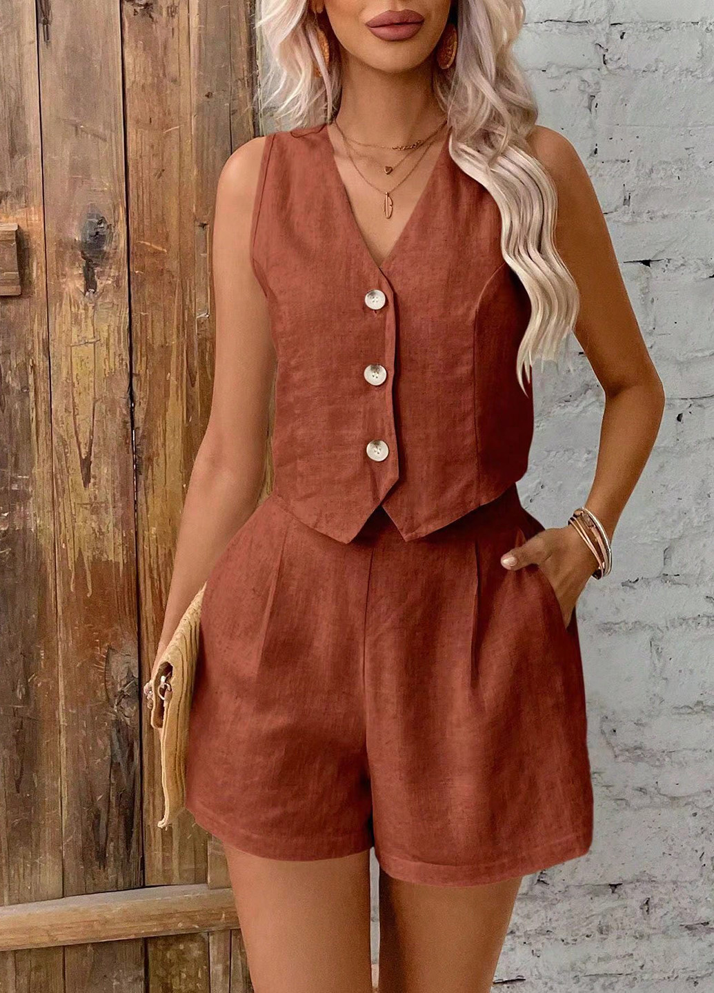 Костюм (жилет, шорты) SHEIN (357869174)