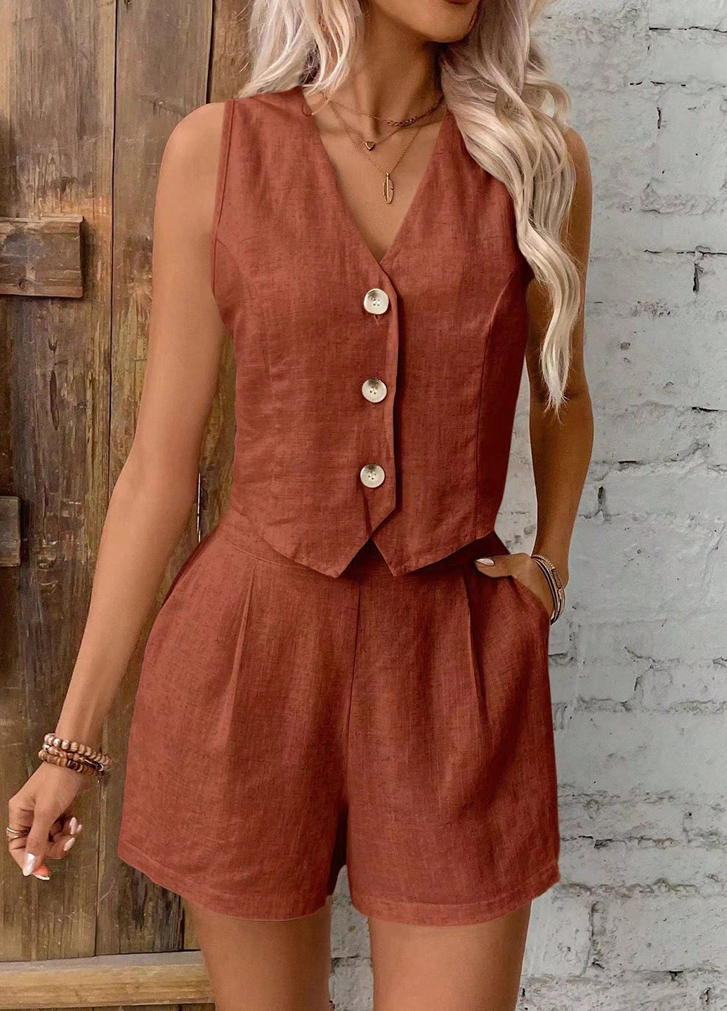 Костюм (жилет, шорты) SHEIN (357869174)