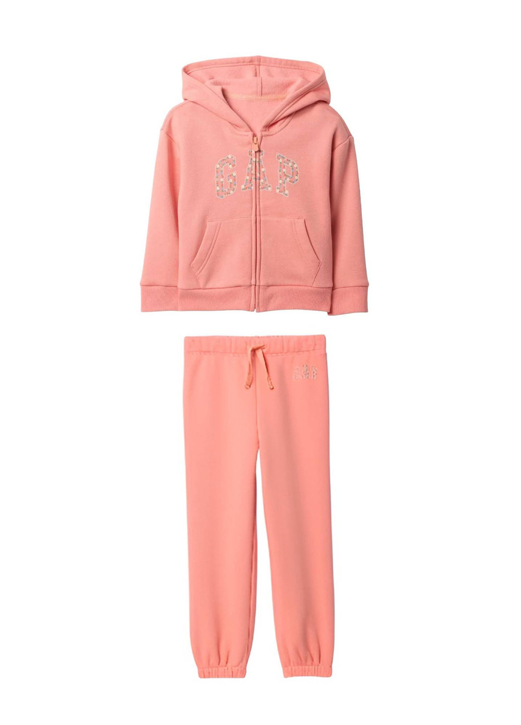 Розовый демисезонный костюм (толстовка, брюки) брючный Gap