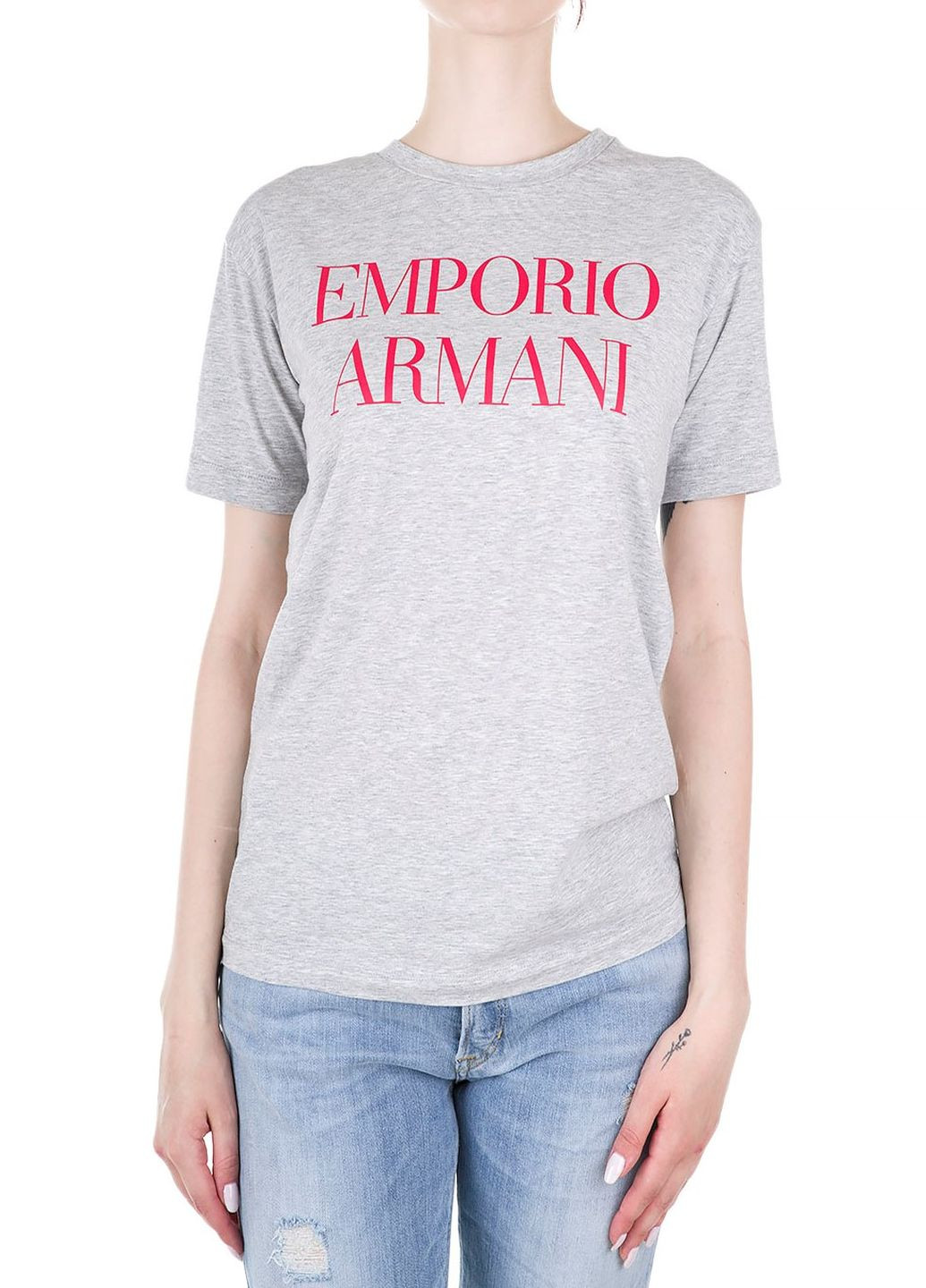 Серая летняя футболка Emporio Armani