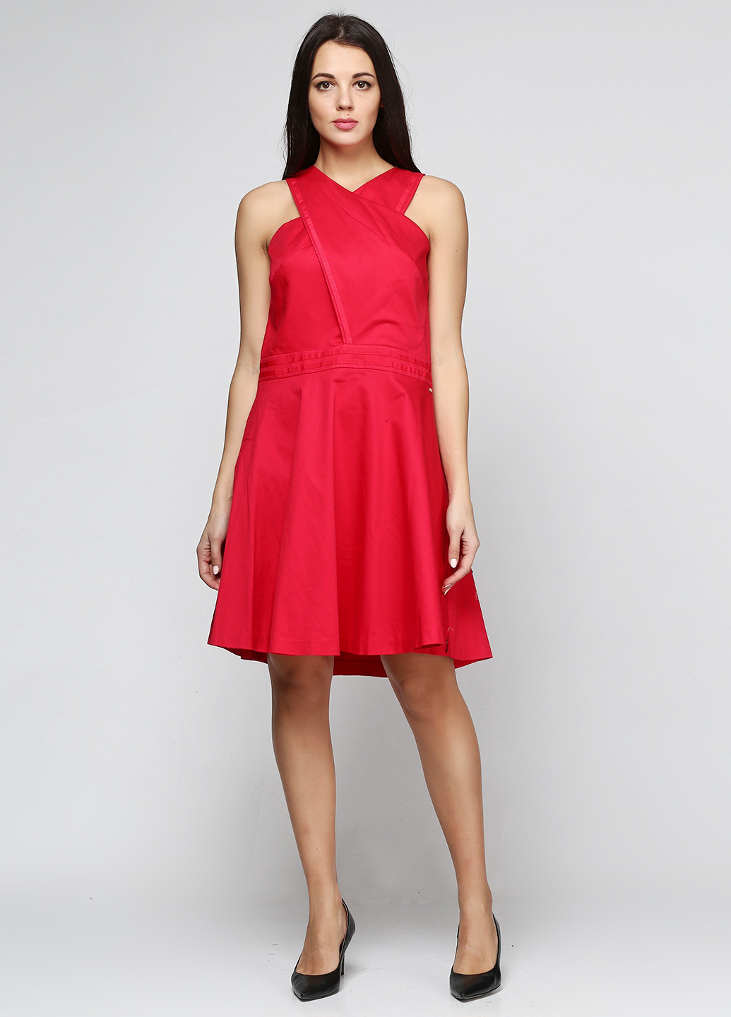 Красное кэжуал платье Armani однотонное