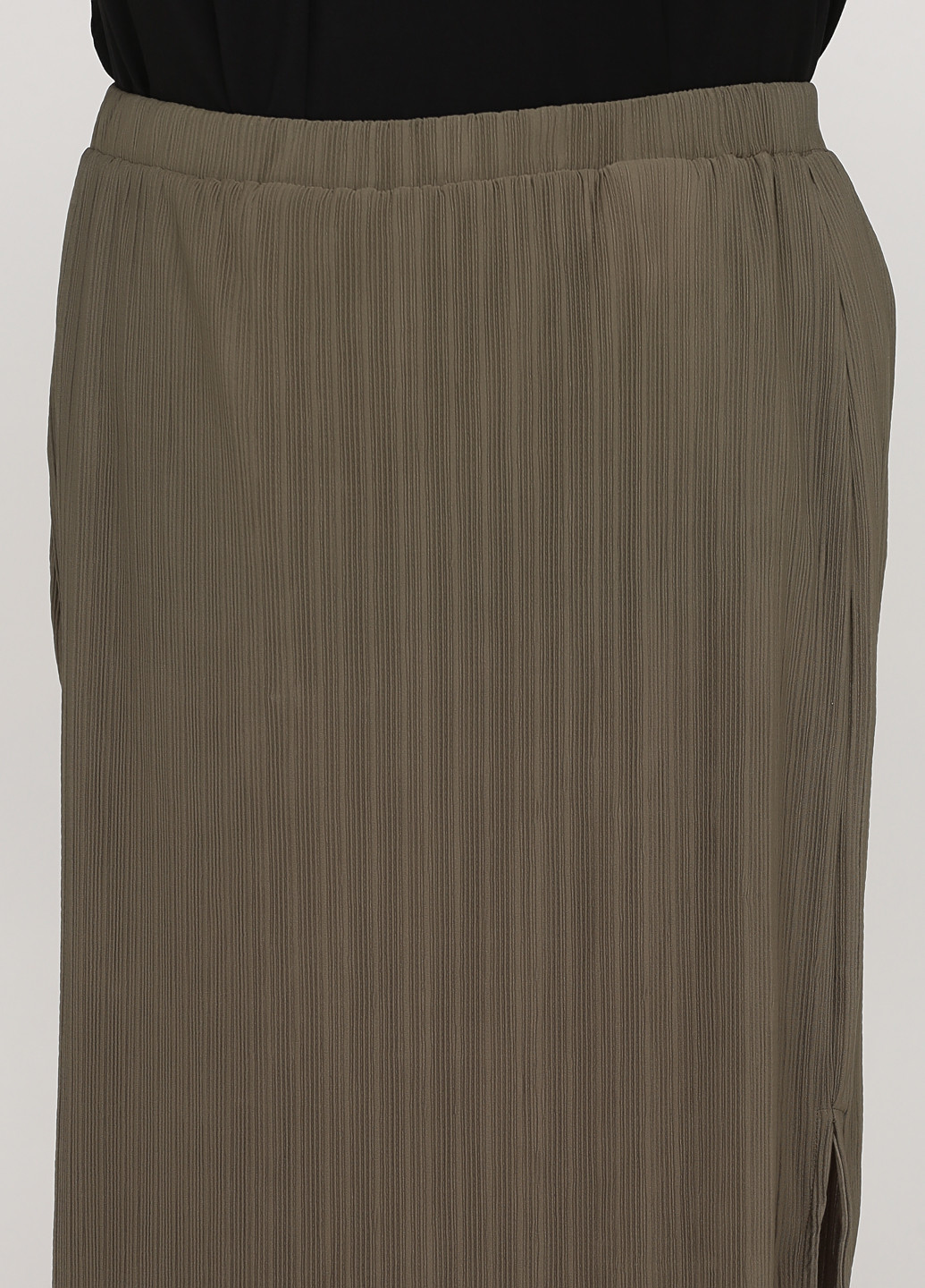 Оливковая (хаки) кэжуал однотонная юбка C&A плиссе