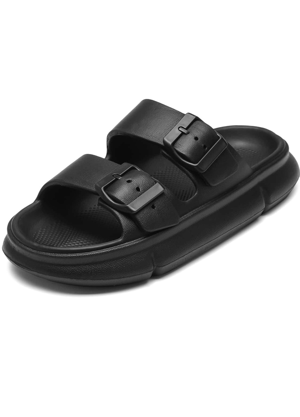 Черные кэжуал шлепанцы SHEIN