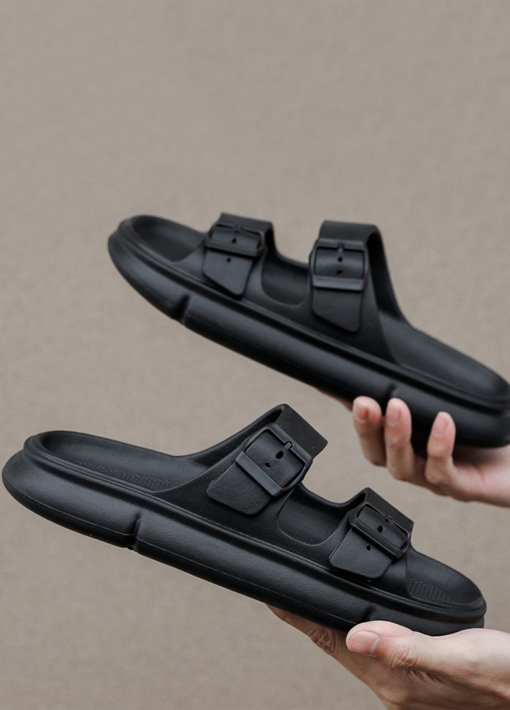 Черные кэжуал шлепанцы SHEIN