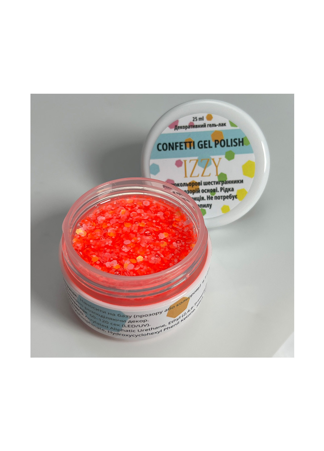 Гель-лак для маникюра декоративный Confetti №05, 25 г Izzy (363030502)