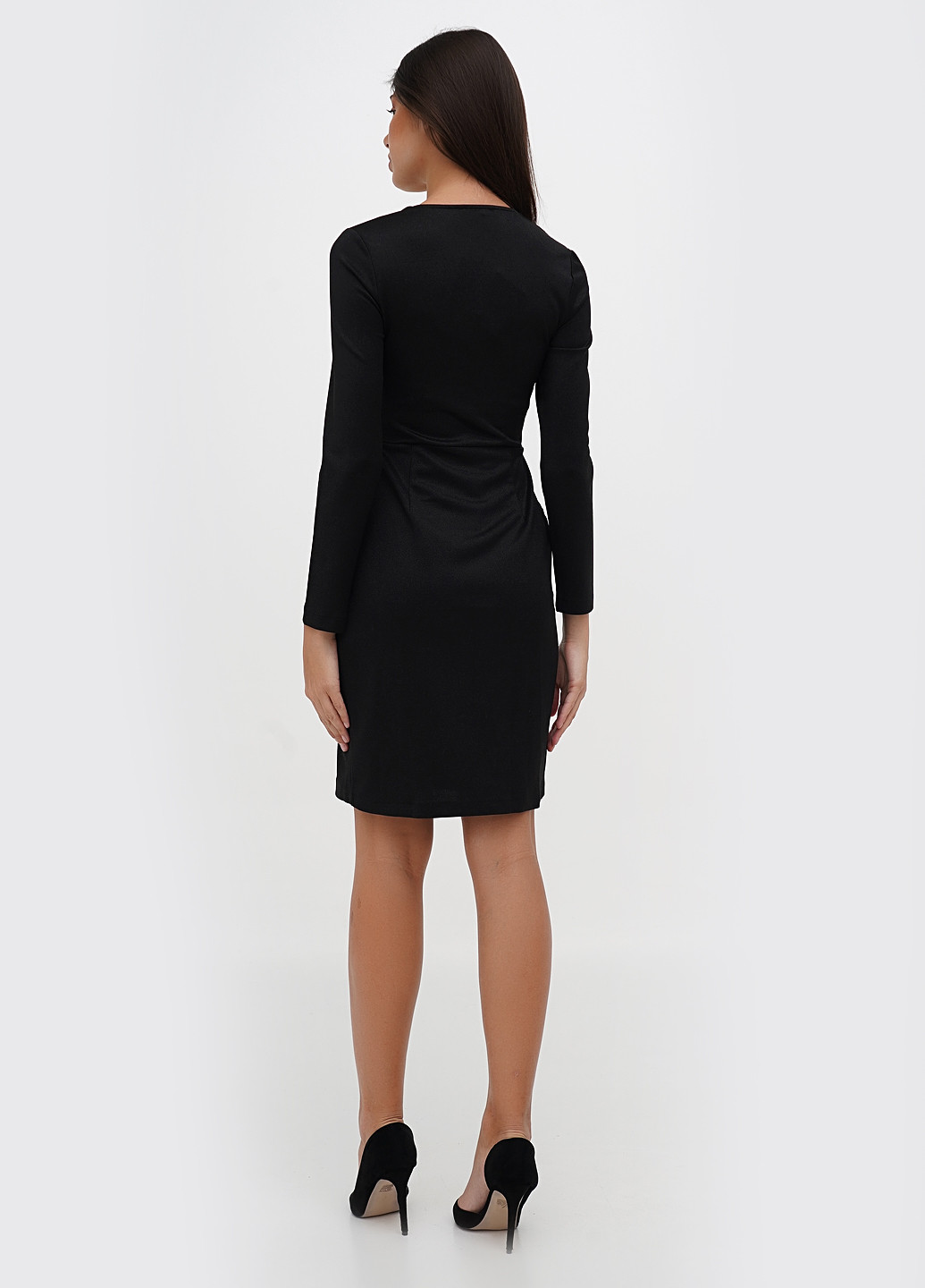 Чорна кежуал сукня Sassofono однотонна