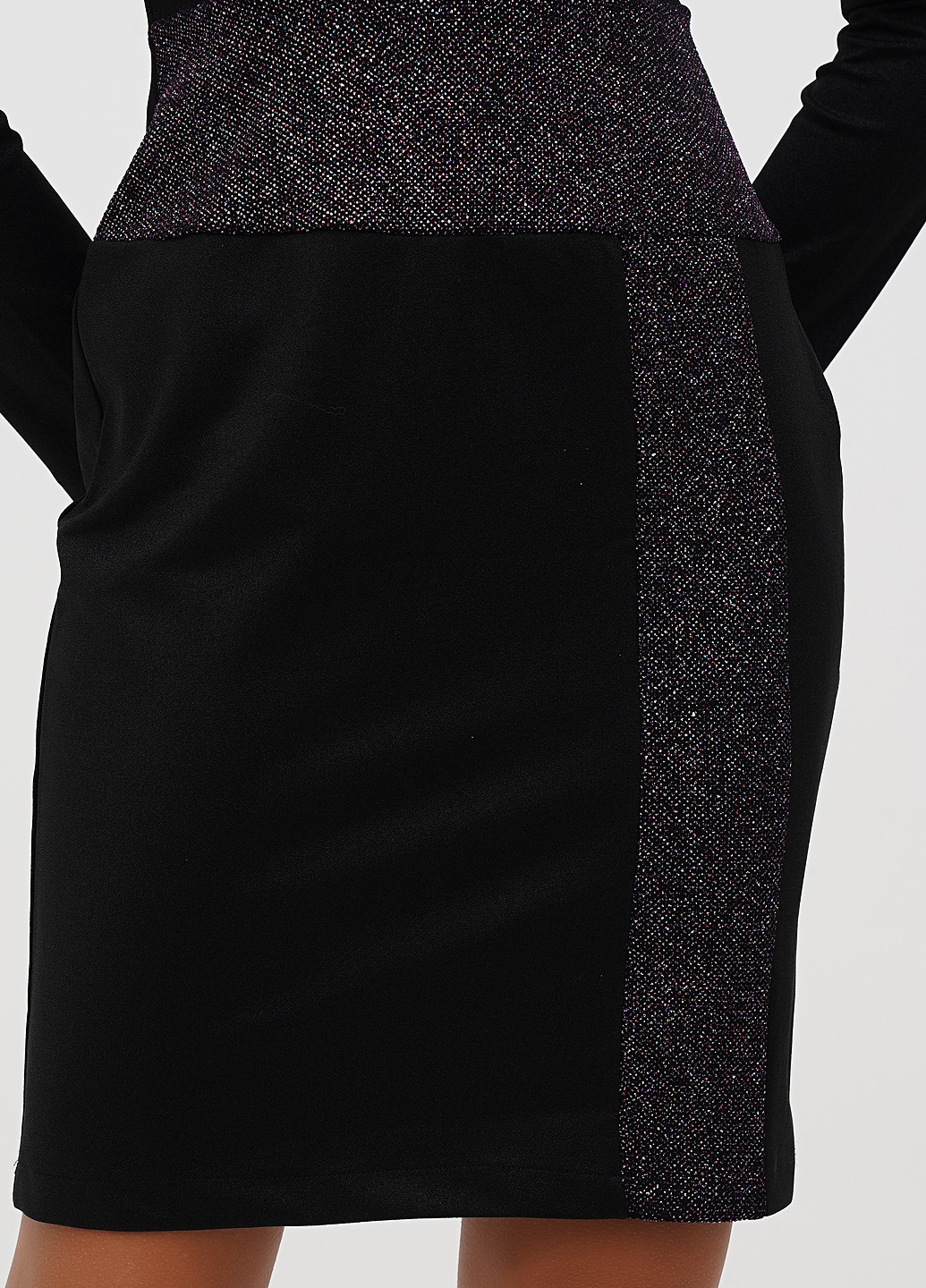 Чорна кежуал сукня Sassofono однотонна