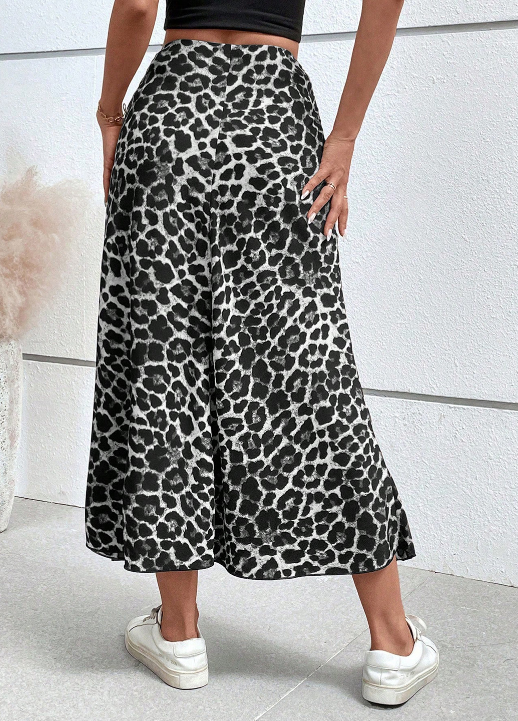 Разноцветная кэжуал леопардовая юбка SHEIN годе