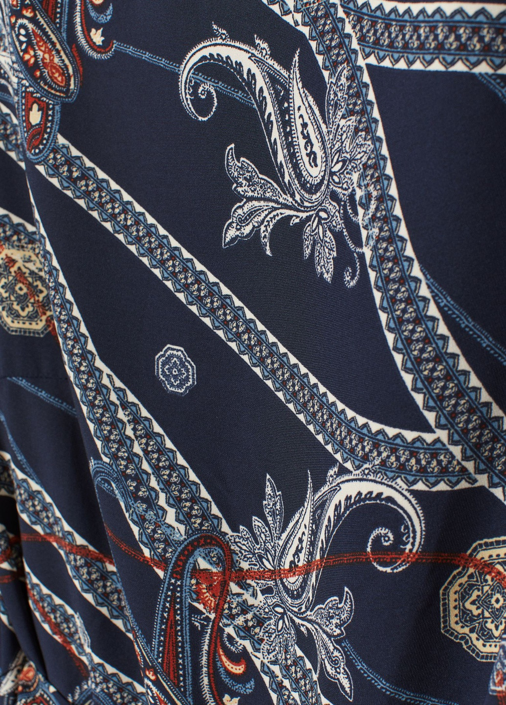 Темно-синя кежуал плаття, сукня H&M з орнаментом