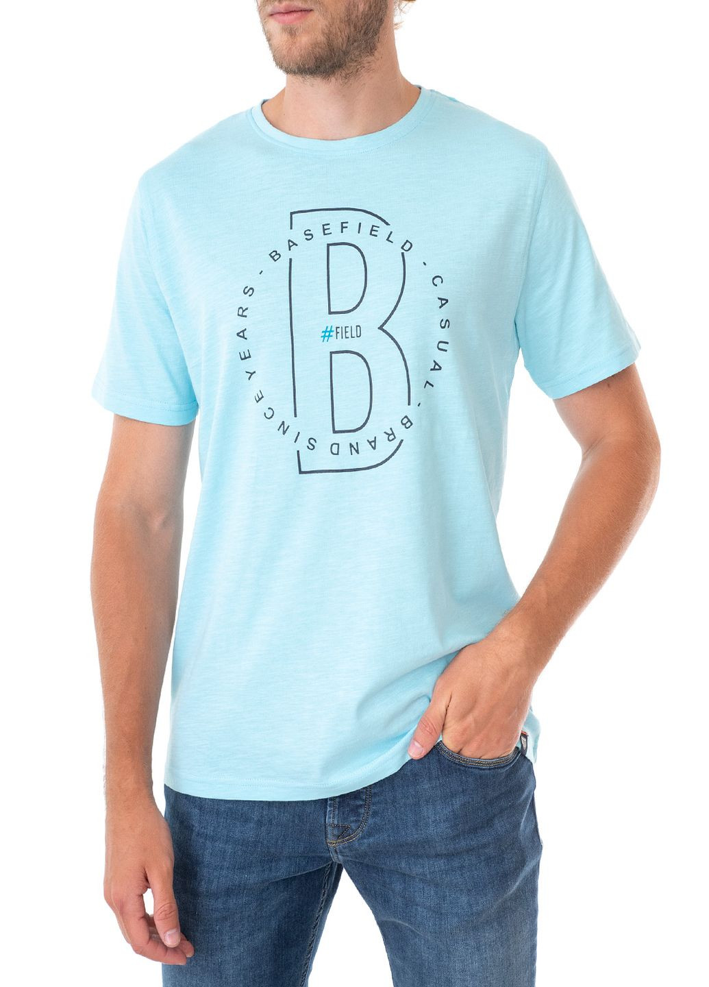 Голубая футболка Basefield