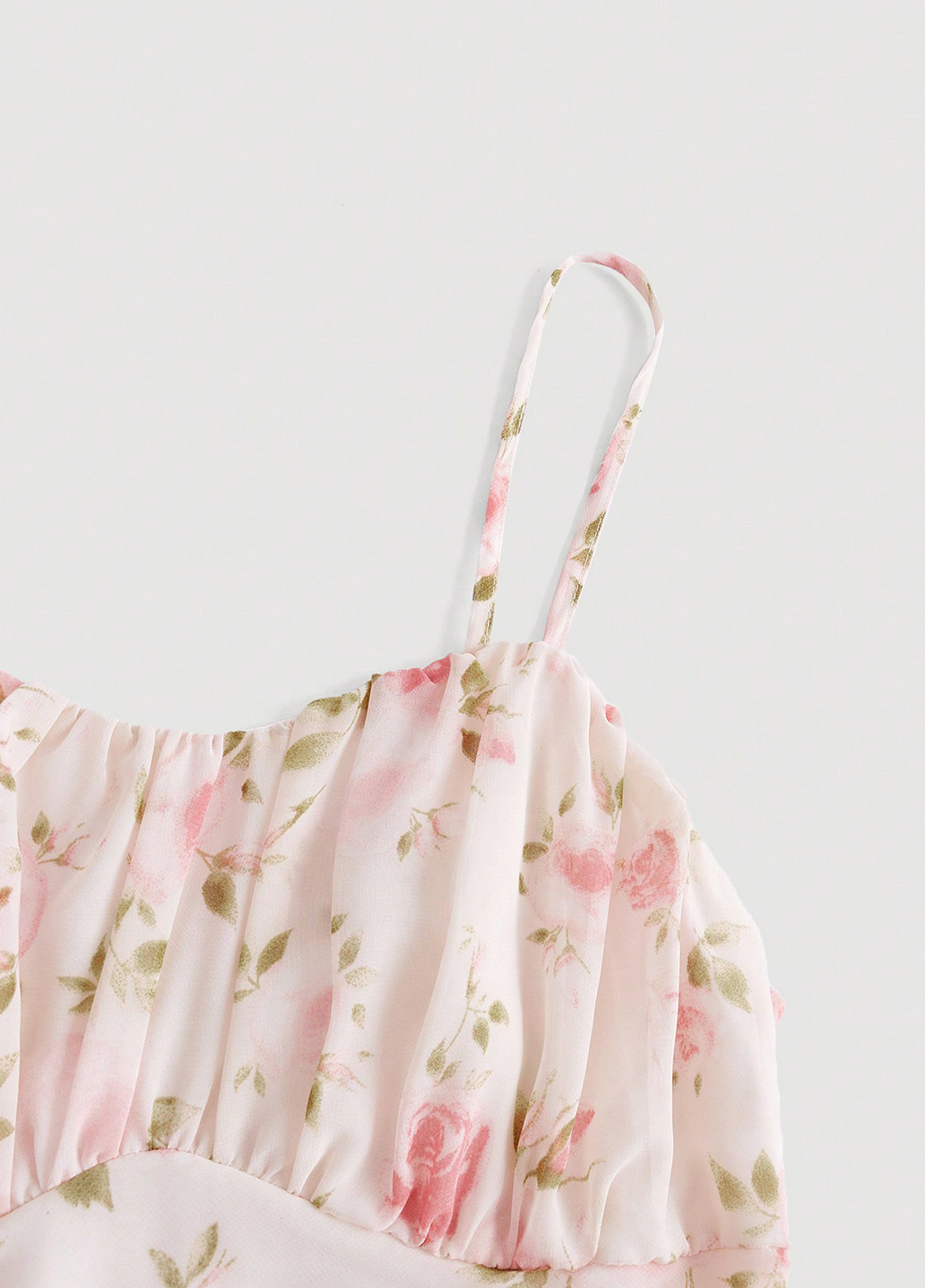 Молочное вечернее, кэжуал платье силуэтная, с открытой спиной SHEIN розы