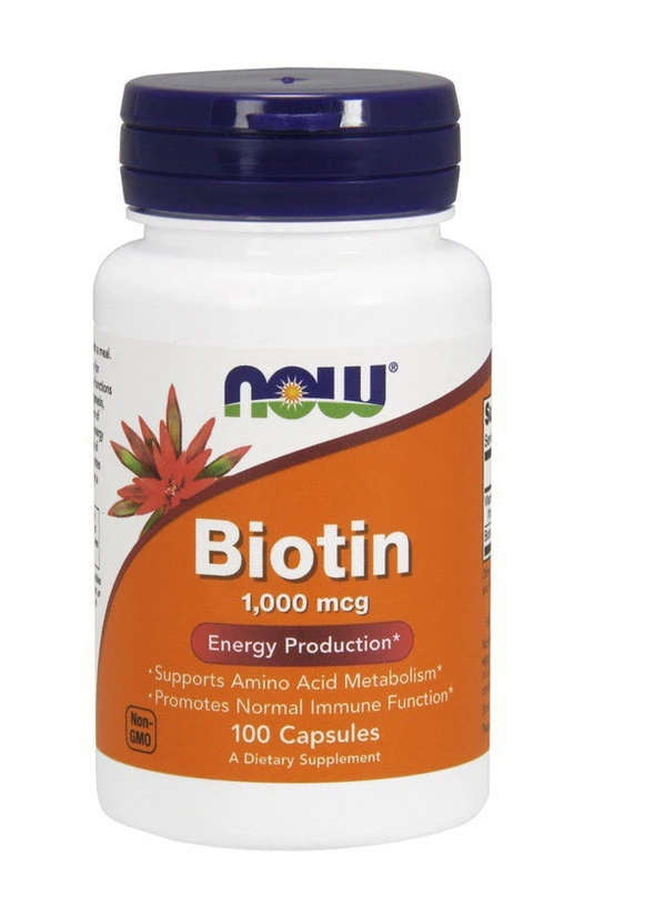 Біотин Biotin 1000 mcg 100 caps Now (254953065)
