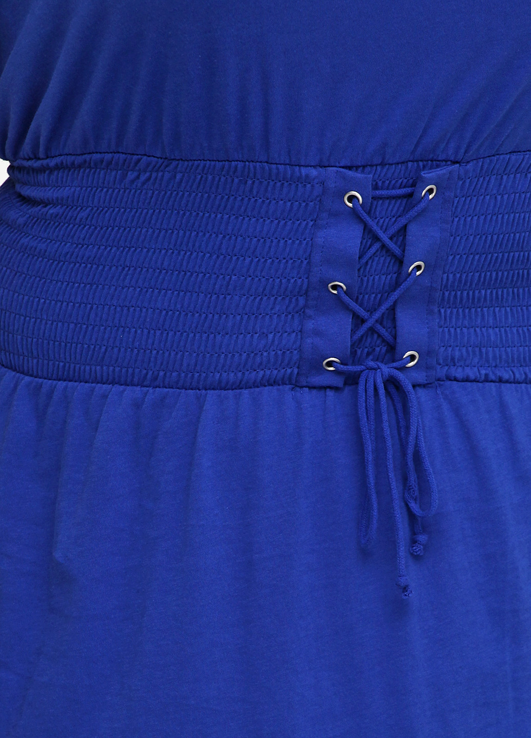Светло-синее кэжуал платье платье-футболка H&M однотонное