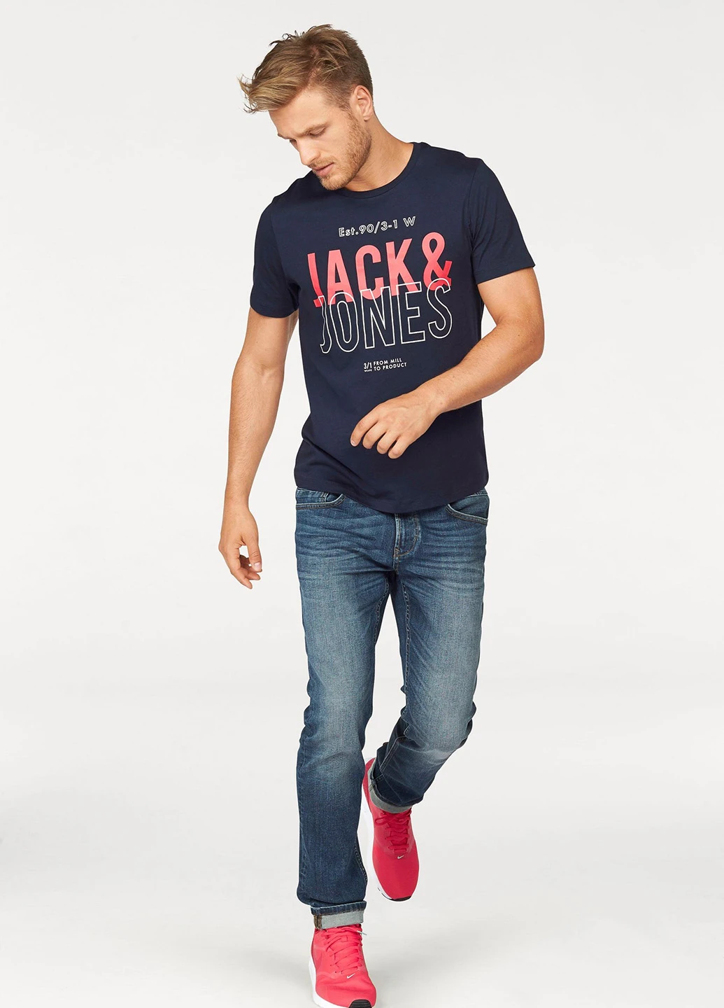 Синя футболка Jack & Jones