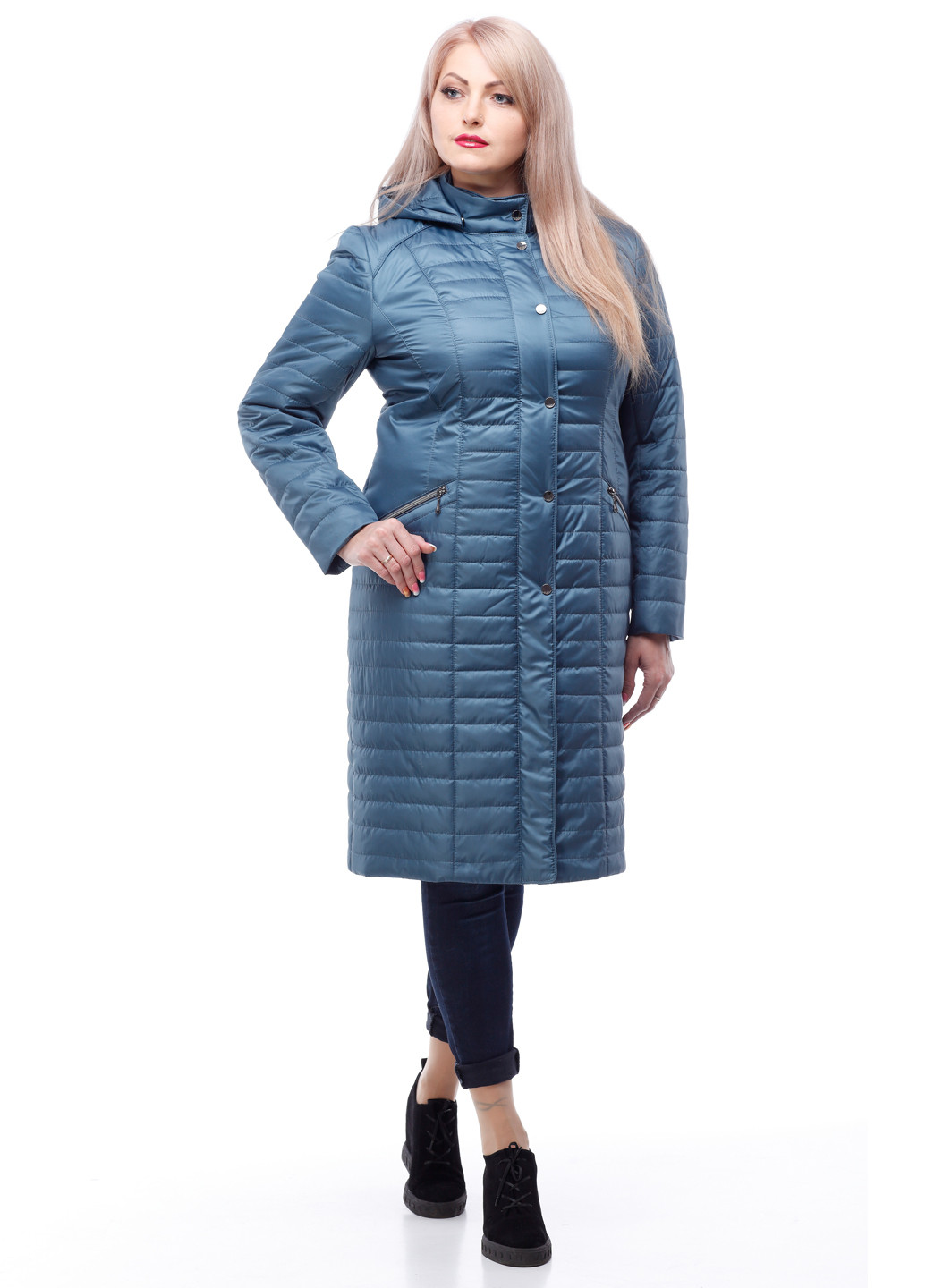 Серо-синяя зимняя куртка Origa