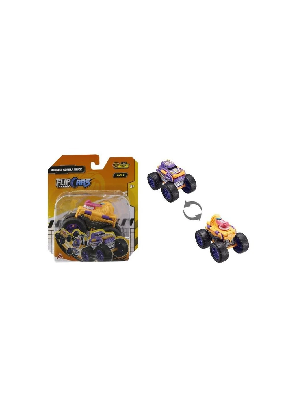 Машина Flip Cars 2 в 1 Монстр-трак Горилла (EU463875A-04) No Brand (254079375)