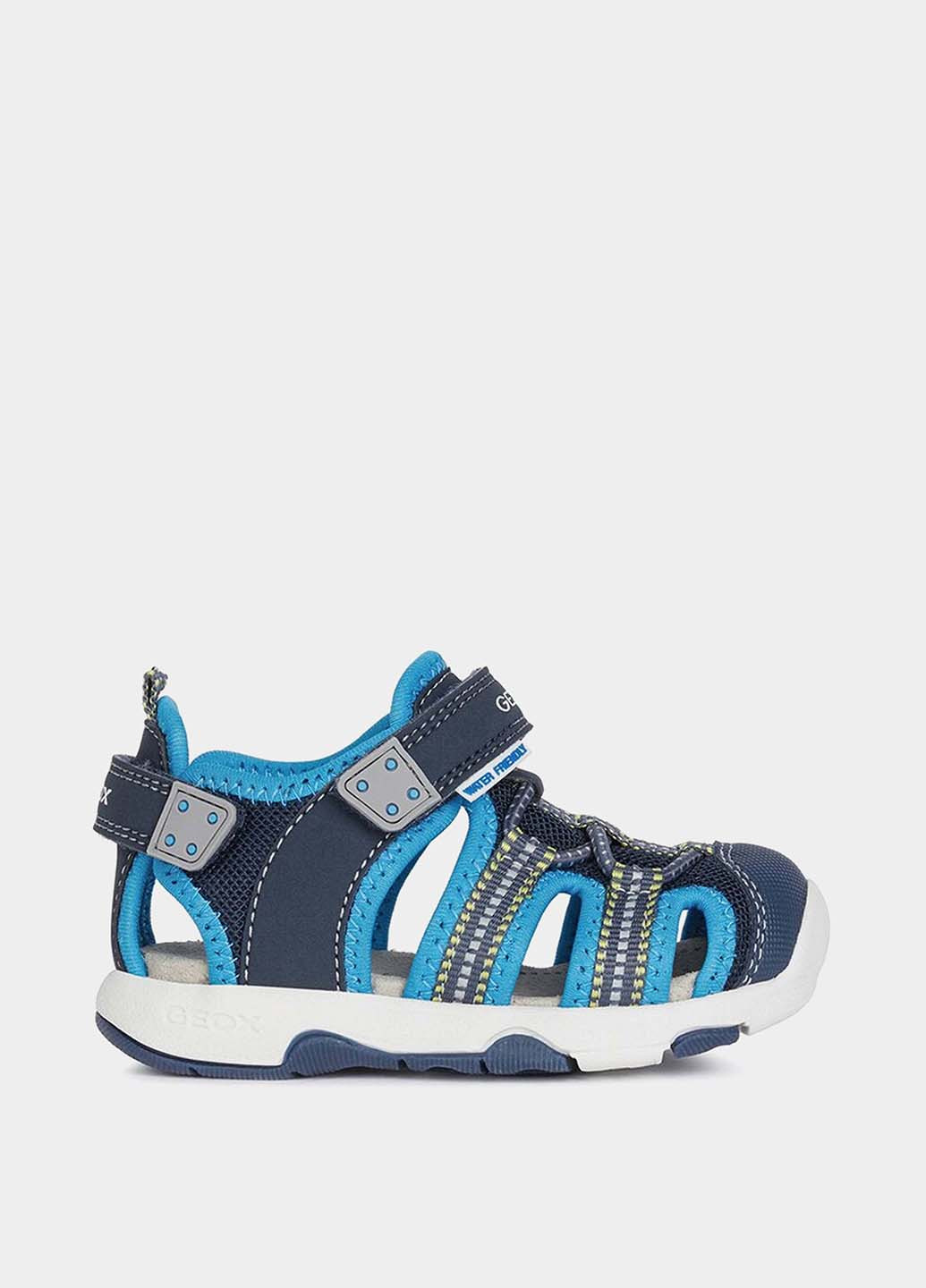 Синие кэжуал сандалии Geox на липучке