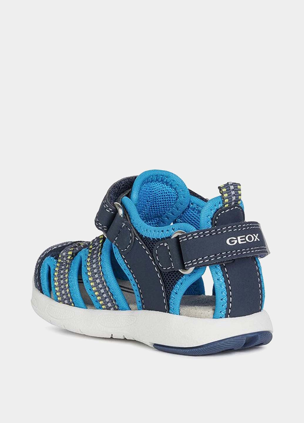Синие кэжуал сандалии Geox на липучке