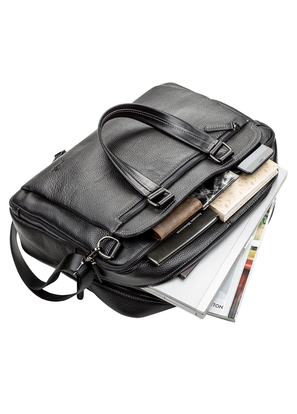 Мужская кожаная сумка 42х29х11 см Shvigel (252131087)