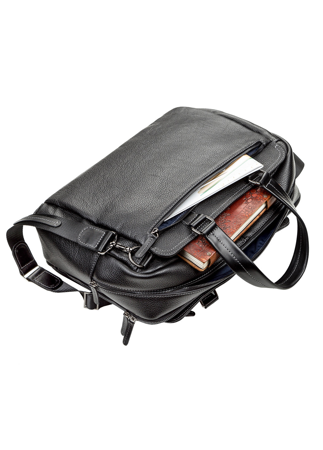 Мужская кожаная сумка 42х29х11 см Shvigel (252131087)