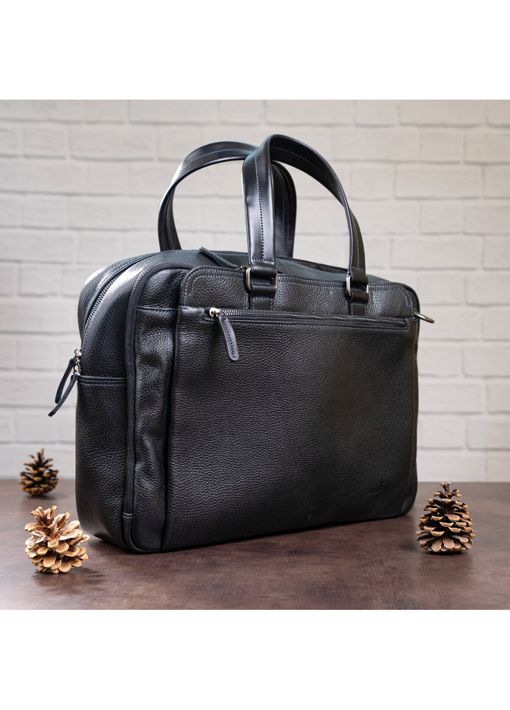 Мужская кожаная сумка 42х29х11 см Shvigel (252131087)