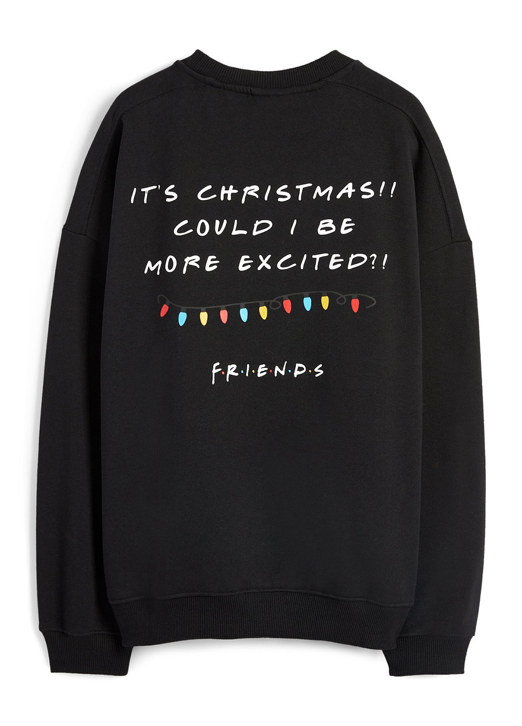 Чорний світшот C&A новорічний без декору (362208439)