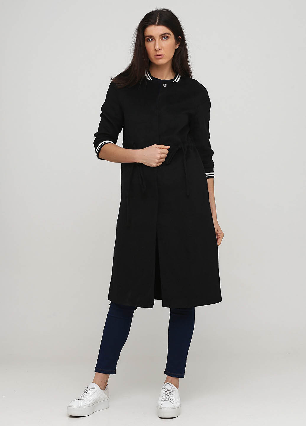 Черное демисезонное Пальто однобортное Only