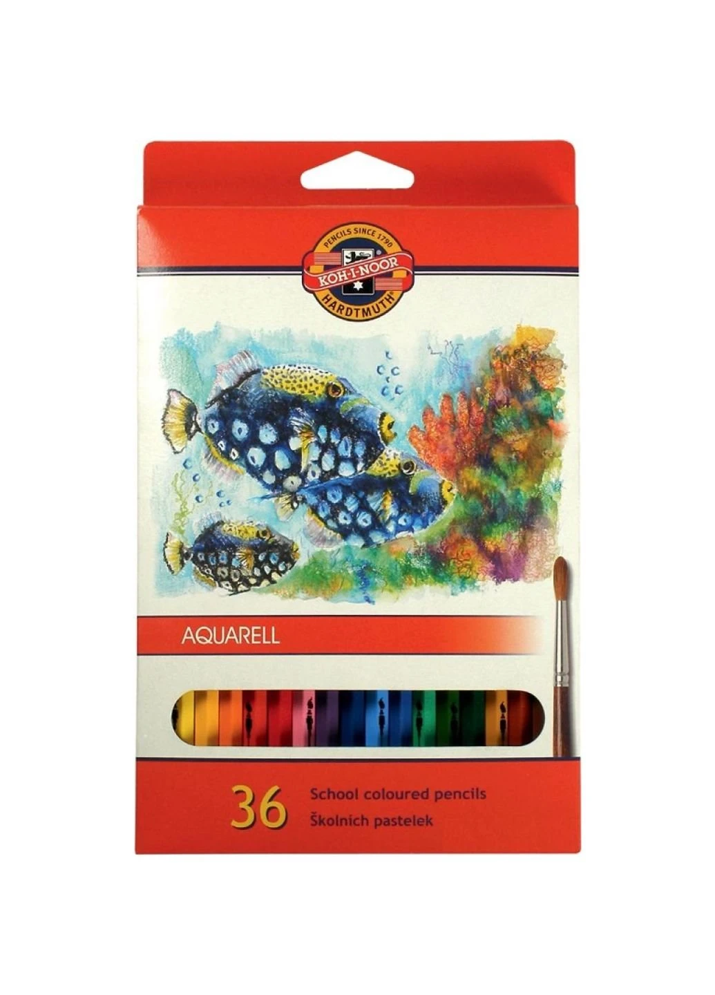 Олівці кольорові Mondeluz Рибки акварельні 36 кольорів (3719_p) Koh-I-Noor (254068338)