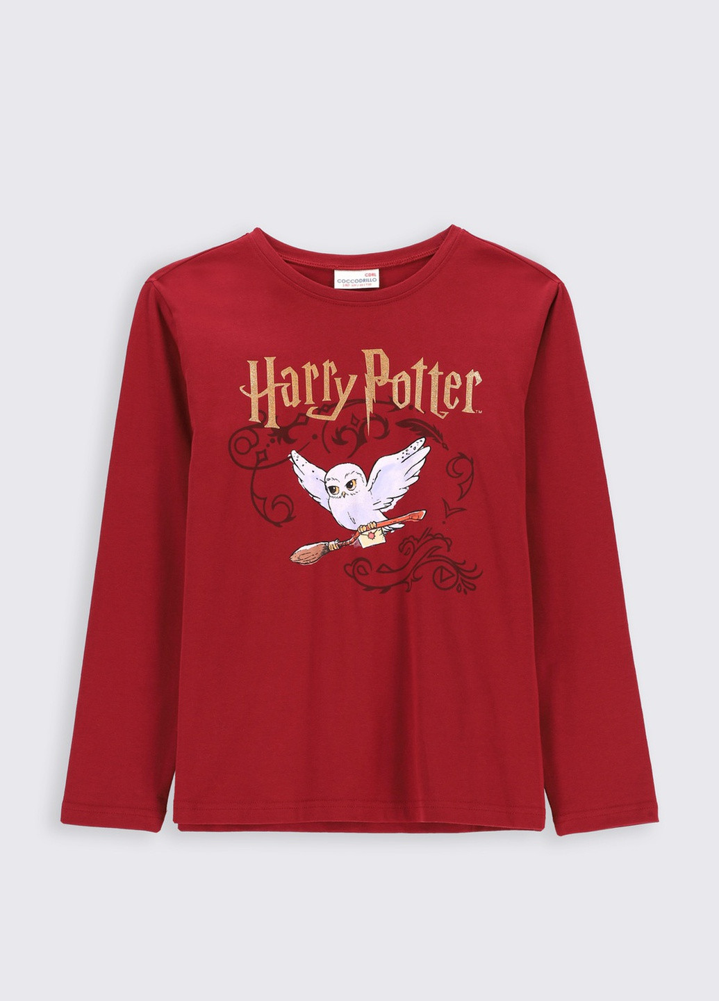 Бордовый лонгслив Coccodrillo