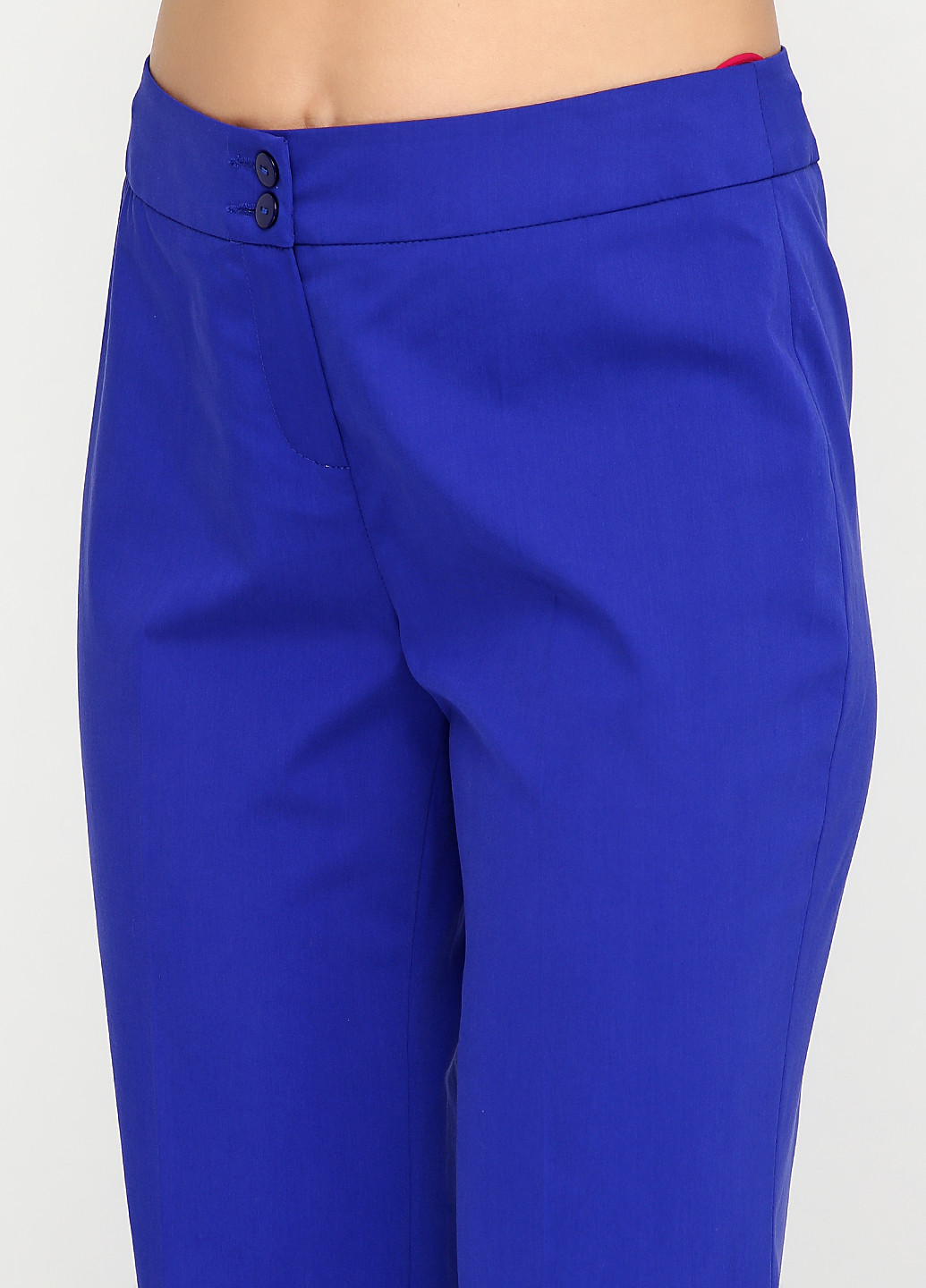 Синие кэжуал летние прямые брюки Natali Bolgar