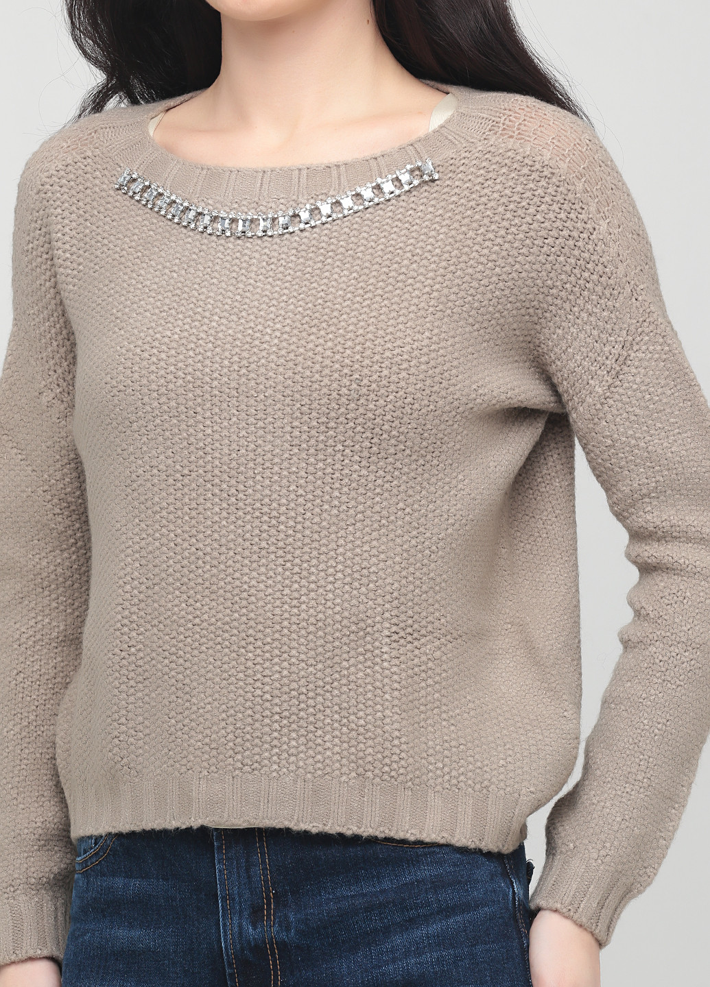 Темно-бежевий демісезонний джемпер джемпер Suijo