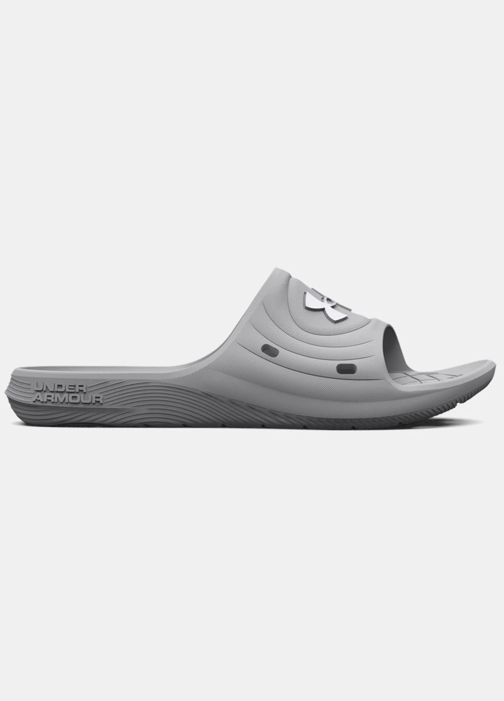 Серые тапочки 3027013-100 Under Armour с логотипом