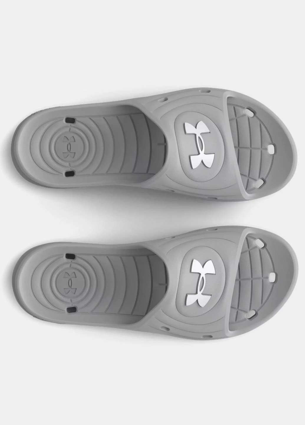 Серые тапочки 3027013-100 Under Armour с логотипом