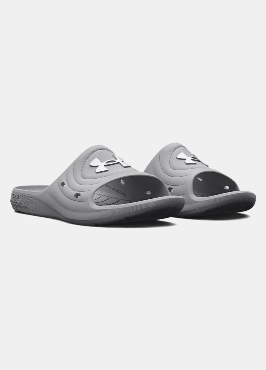 Серые тапочки 3027013-100 Under Armour с логотипом