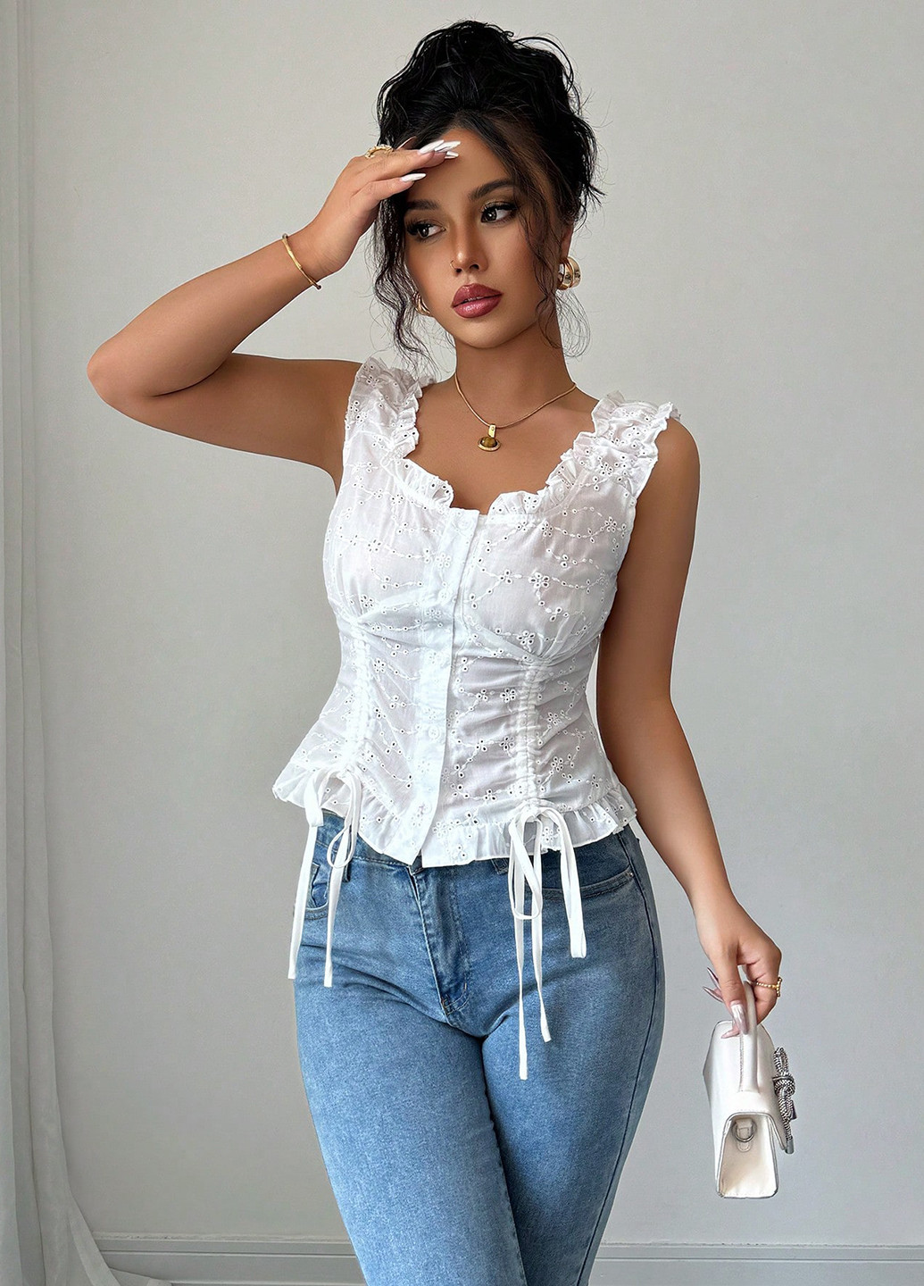 Біла блуза SHEIN