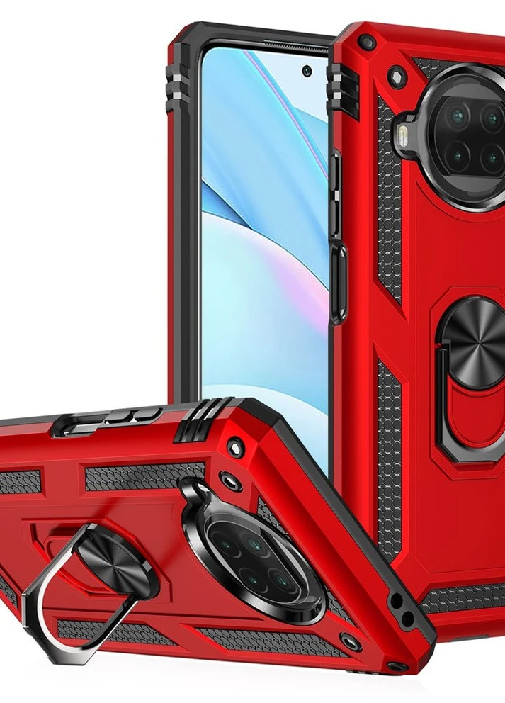 Ударопрочный чехол Serge Ring for Magnet для Xiaomi Mi 10T Lite / Redmi Note 9 Pro 5G Красный (is_00000042785_2) Epik (237829270)