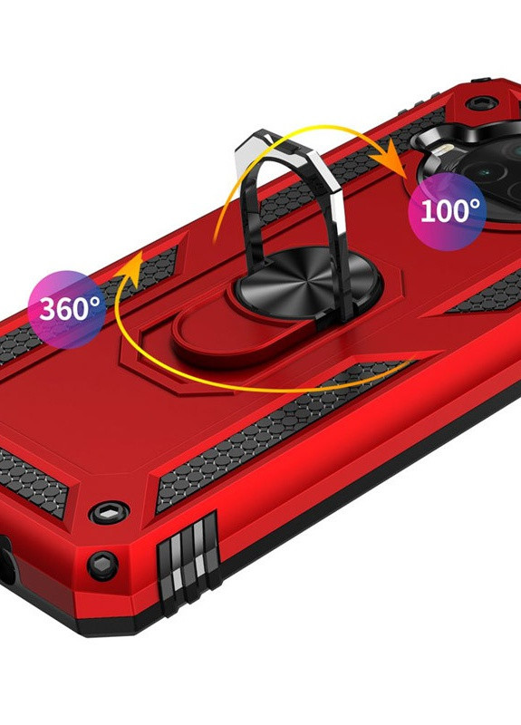 Ударопрочный чехол Serge Ring for Magnet для Xiaomi Mi 10T Lite / Redmi Note 9 Pro 5G Красный (is_00000042785_2) Epik (237829270)